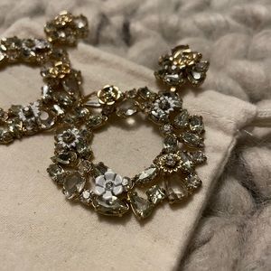 JCrew floral hoop earrings